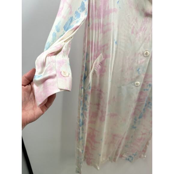 SOMETHING NAVY Spring DUSTER Runway Tie Dye Trench Size Medium - Picture 5 of 10